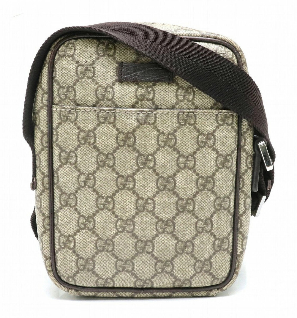 Gucci GG Plus Supreme Crossbody Bag Beige Brown Cream